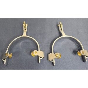 Showman Stainless Steel Horizontal Rowel Spurs